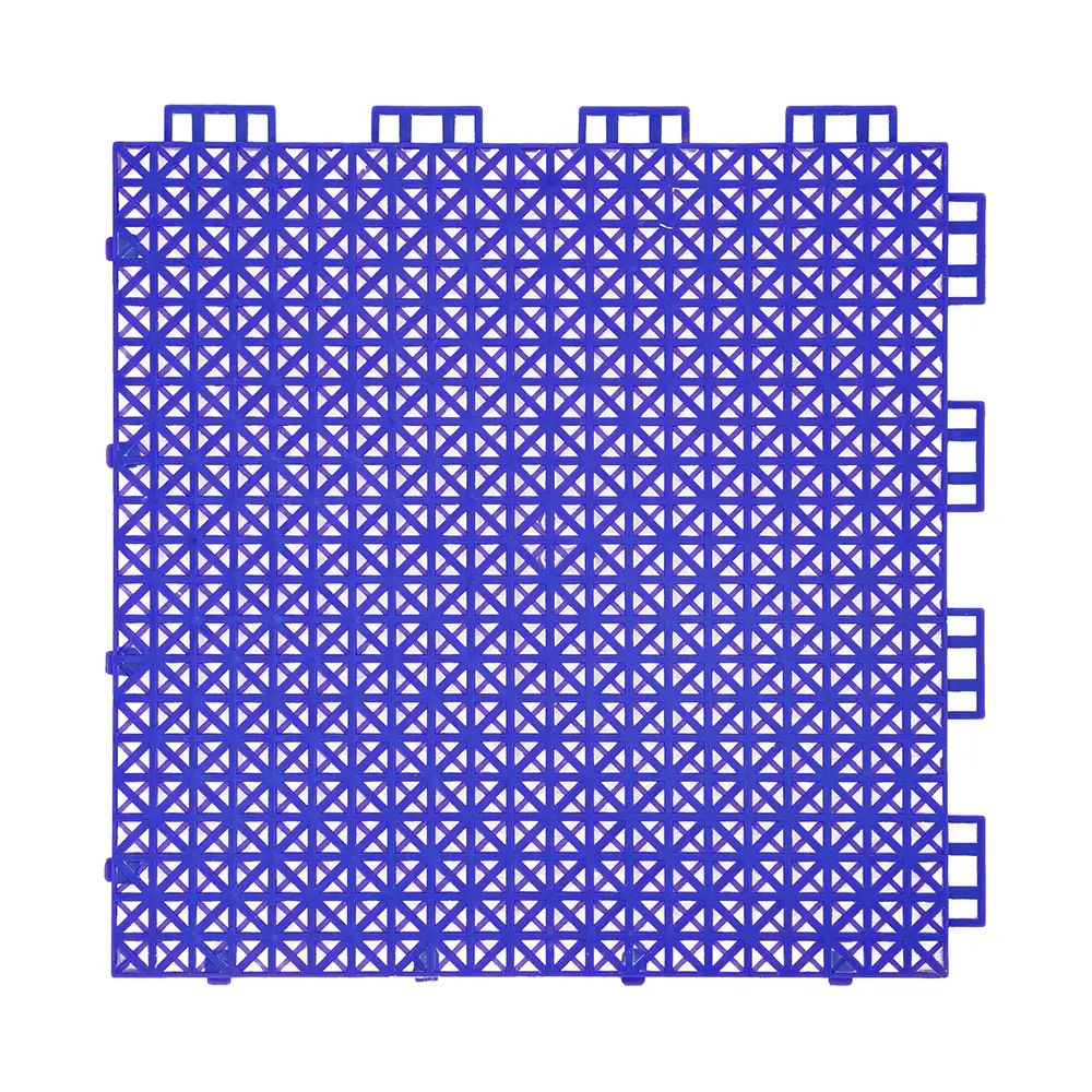HY001 royal blue fine grid pattern interlocking sports tile, product view