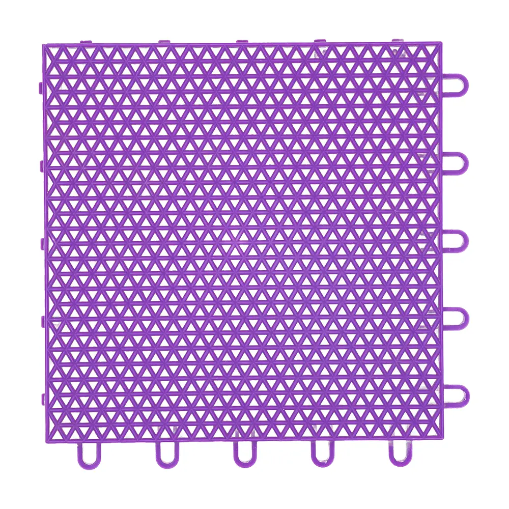 HY005 purple classic fine grid pattern interlocking sports tile, product view