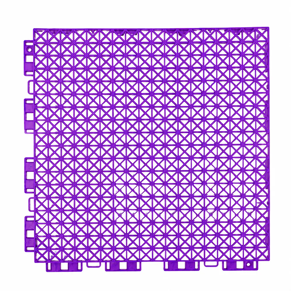 HY006-S purple soft large double-layer diamond pattern interlocking sports tile, product view