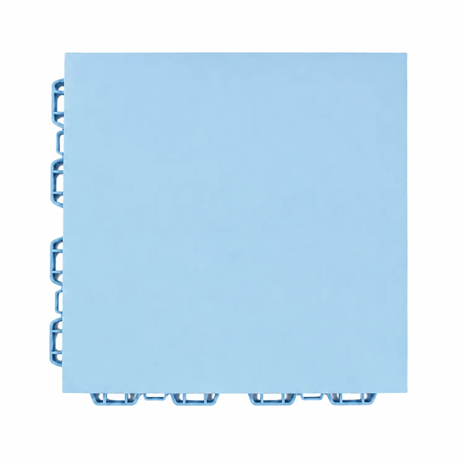 HY016-C light blue small smooth flat tile with integrated cushion layer, product view